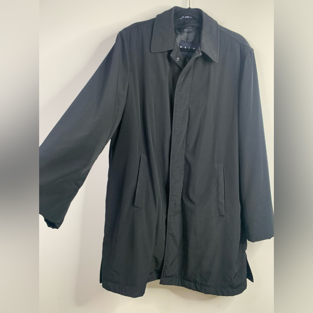 Ralph Lauren Coat Men BlackTrench Pockets‎ Classic Removable Liner Medium - Picture 2 of 8